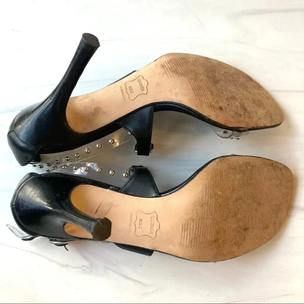 Stuart Weitzman‎ Y2K Studded Jelly Sandal Heels 5.5